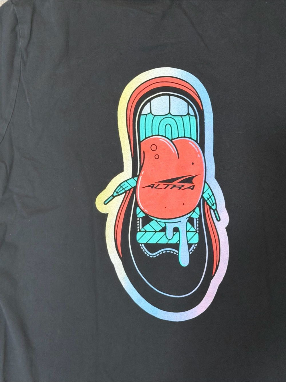 Altra Running Black Crewneck Tee Dopamine Dealer Small - Picture 5 of 5